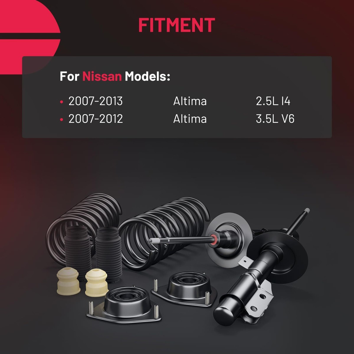 Detroit Axle - 8pc Struts Shocks Kit For 2009-2014 Nissan Maxima Complete 2 Front Struts W Coil Springs 2 Rear Shock Absorbers 4 Front Rear Sway Bars Links Detroit Axle - 8pc Struts Shocks Kit For 2009-2014 Nissan Maxima Complete 2 Front Struts W Coil Springs 2 Rear Shock Absorbers 4 Front Rear Sway Bars Links
