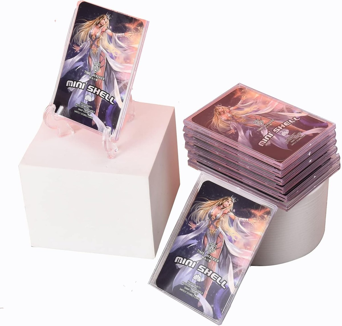 brick card sleeves Cards Top Loaders 10 Hard Acrylic Protector Clear + 2 Stand Our aim is creating trendy and very unique sport accessories Hardleg Gaming Brick Card Sleeves