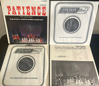 Gilbert & Sullivan DOyly Opera Patience & Dialogue Vinyl 2-LP Record Box Set WOW