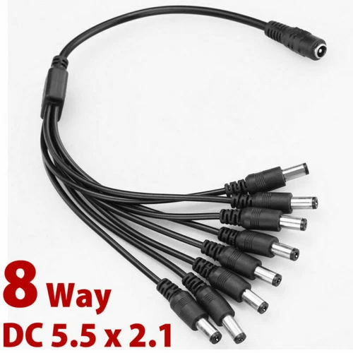 DC 5.5x2.1mm Male to Female Extension Cord CCTV Camera & LED strips Power Cable - Picture 10 of 22