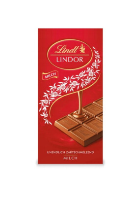   LINDT MILK CHOCOLATE FILLED  - 100G - LINDOR SUPREME SWISS   