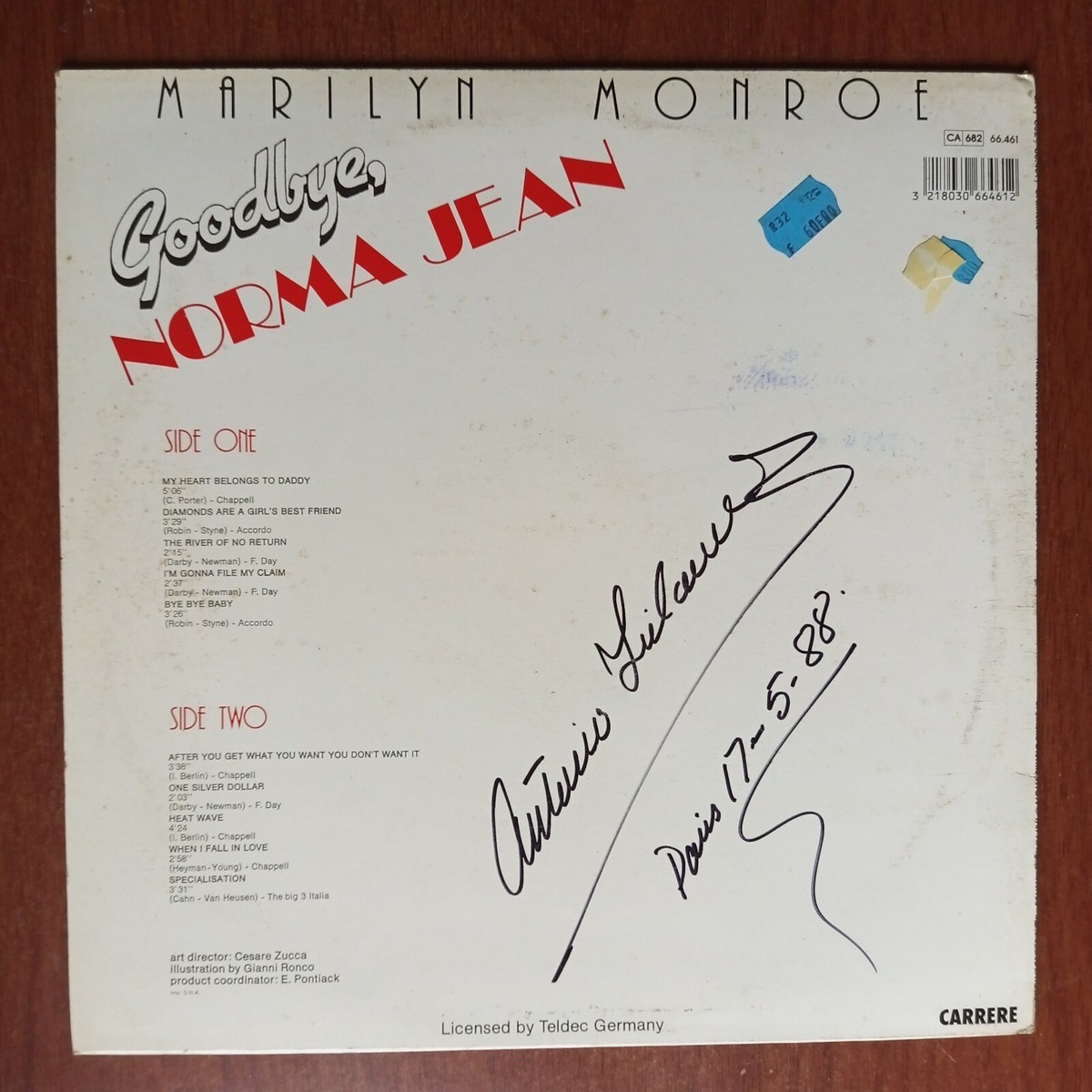 Marilyn Monroe – Goodbye Norma Jean [1987] Vinyl LP Jazz Blues