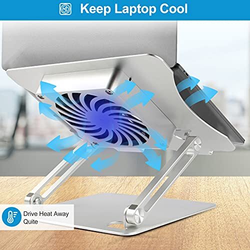 Cooling Laptop Stand with Adjustable Height and Foldable Design