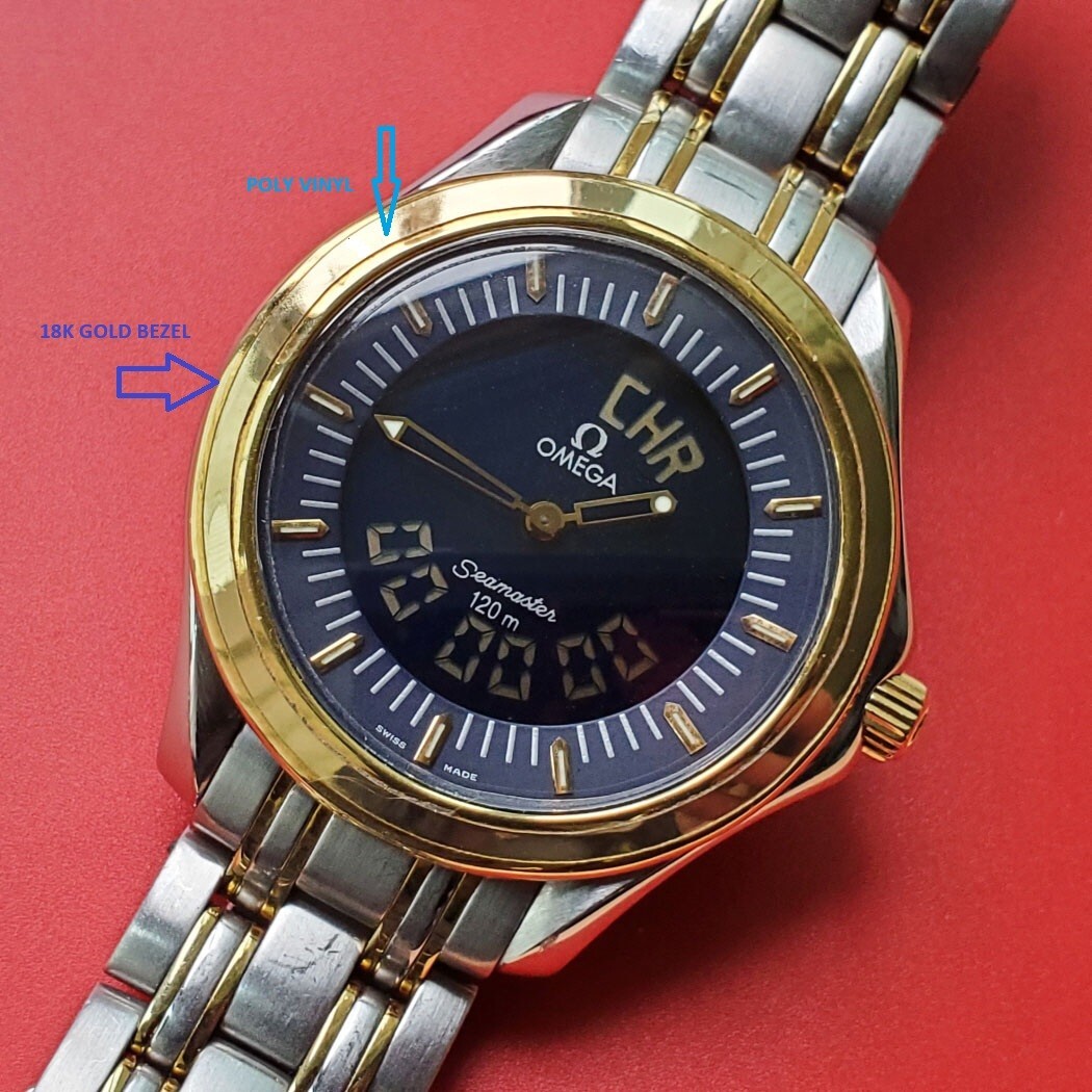 MEN'S OMEGA SEAMASTER 120 MULTIFUNCTION REF 2321 81 18K/SS QUARTZ