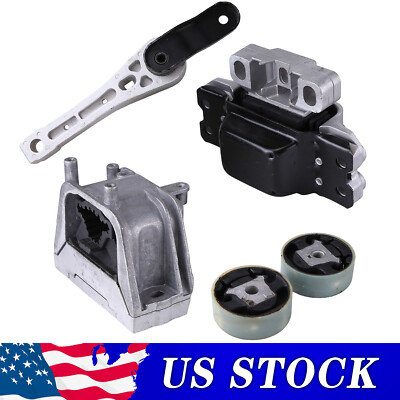 Motor Mounts & Transmission 5Pcs For Vw Jetta 2.5L 2005 2006 2007 2008