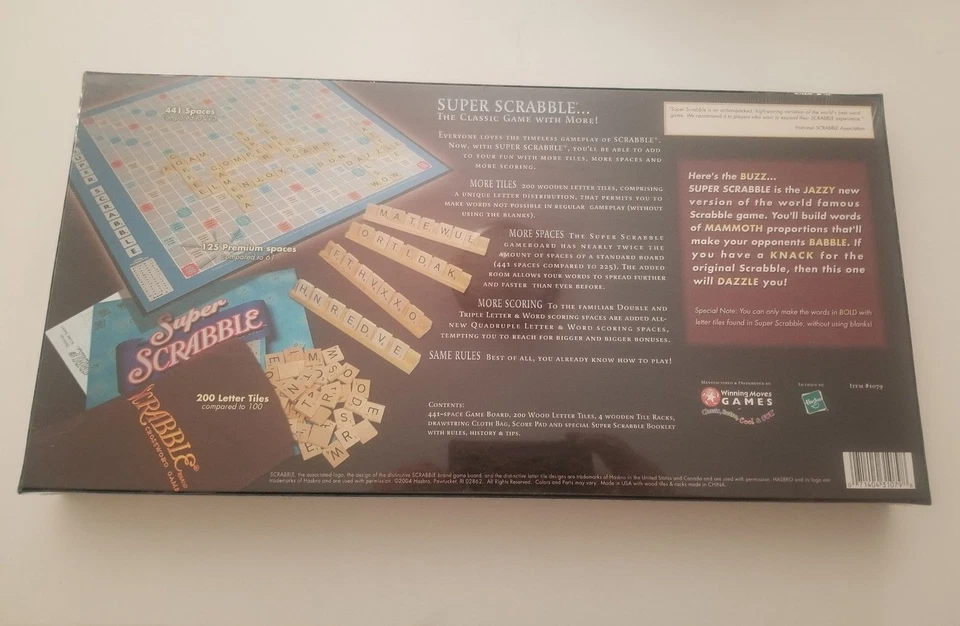 Winning Moves Hasbro Super Scrabble Juego de Mesa Nuevo Precintado 2004 Foto 3 de 4