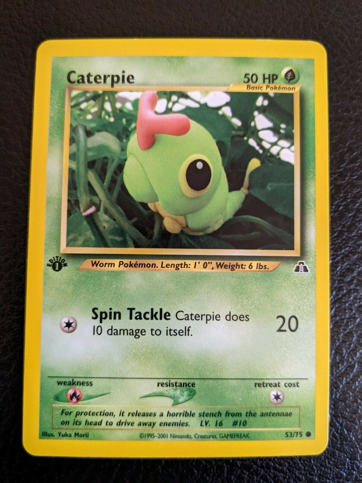 Pokemon 1st Edition Caterpie, Neo Discovery 53/75, Nonholo Common, NM