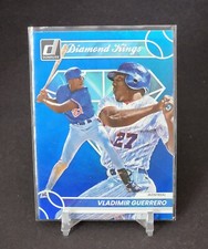 2023 Donruss Baseball Diamond Kings Base Holo Blue #27 Vladimir Guerrero