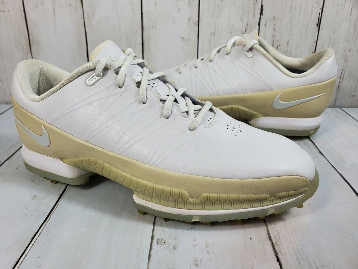 Mens Sz Nike AIR ZOOM ATTACK Golf Shoes Cleats White Metallic