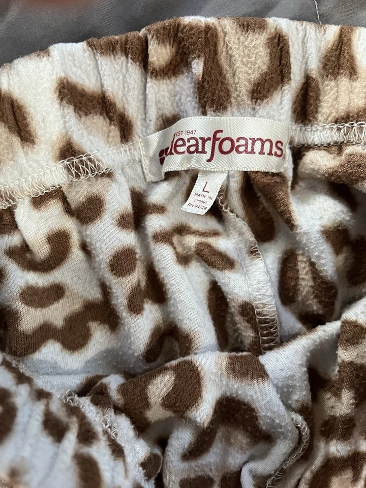 Dearfoams Mujer Talla L Puños Dormir Pijama Pantalones Patrón Leopardo! Foto 3 de 4
