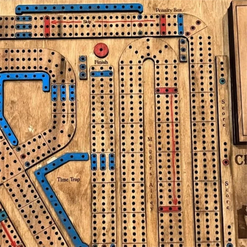 Cribbage Wars Board Game 2024 New Wooden Cribbage Board Game Set W/ Compartment - image 2 of 4