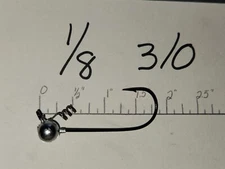 25 1/8oz Shake It Jigs Mustad 32798 Hooks W/ Screw Locs 2/0 3/0 or 4/0 U Choose