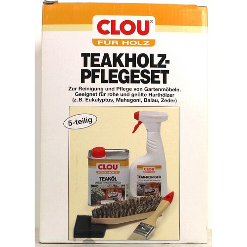 Clou Teakholzpflegeset Teakholz Pflegeset Teak Holz Pflege Set Teaköl