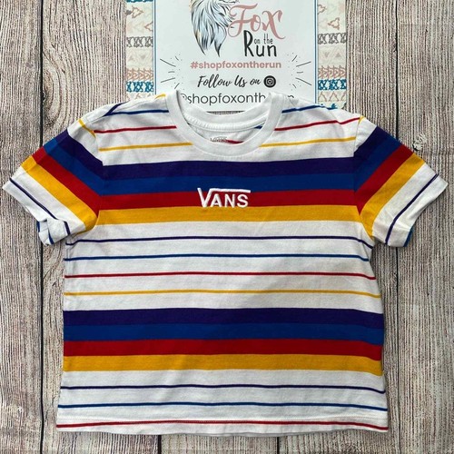 white vans rainbow stripe