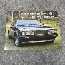 Vintage 1984 Maserati Biturbo Original Car Sales Brochure Folder