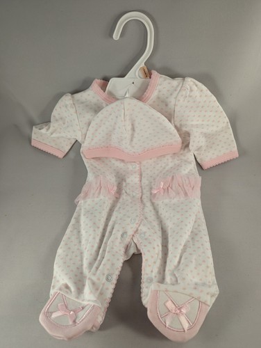 Little Me Prima Ballerina Snap Footie & Mütze Set - Rosa Weiß Premie - Bild 1 von 6