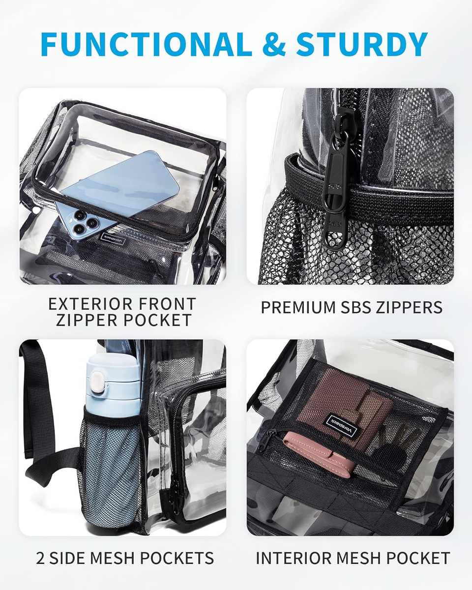 Transparent Mini Backpack Vorspack Clear Mini Backpack 12x12x6 ...