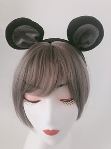 Women Kids Black Grey Mickey Mouse Round Ear Costume Party Hair