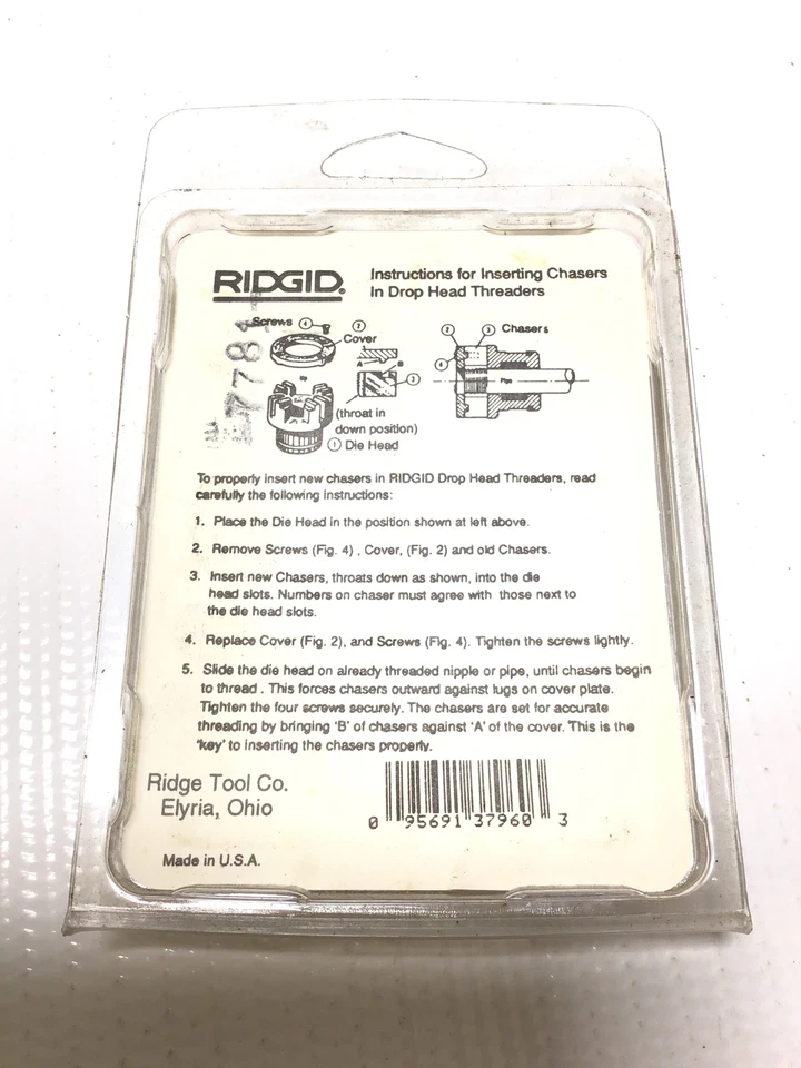 Ridgid 37960 Alloy Pipe Dies 1/2"NPSM 14 TPI-RH for 0R/11R/00R/111R/12R/30A/3... - Image 4 of 4