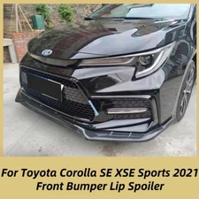 Carbon Style Front Bumper Lip Spoiler Splitter For Toyota Corolla SE XSE 2020-25