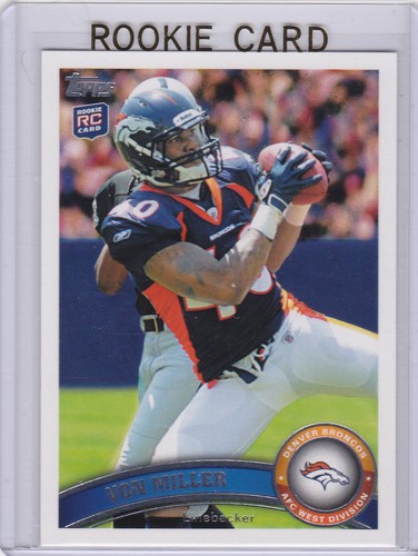 VON MILLER ROOKIE CARD 2011 Topps RC Football DENVER BRONCOS Super Bowl 50 MVP!