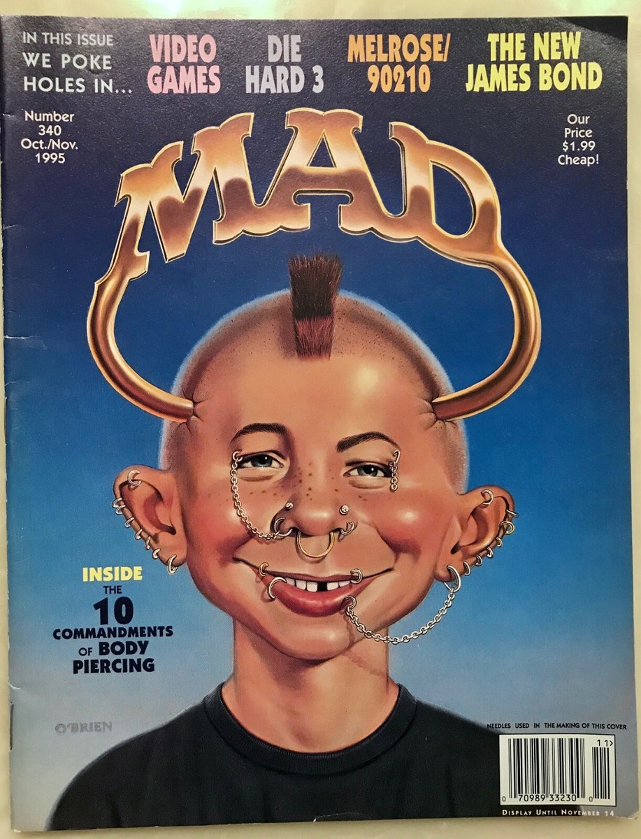 MAD MAGAZINE ~ Issue # 340 October/November 1995 ~ Body Piercings
