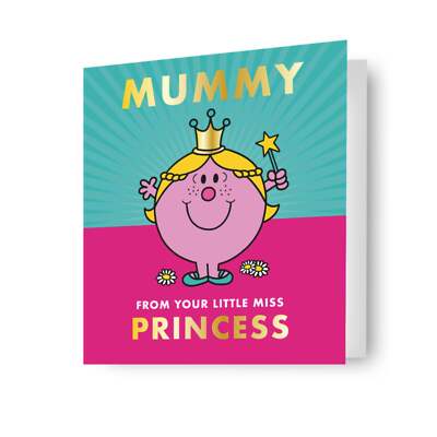 Mr Men & Little Miss Muttertagskarte ''Von deiner kleinen Prinzessin'' enthält Enve
