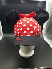 Disney Parks Authentic Youth Minnie Mouse Ears Polka Dot Hat Cap Walt Disney