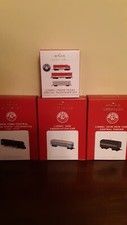 Lot of 4 Lionel Trains 2021 Hallmark Keepsake Ornaments 221 New York Central New