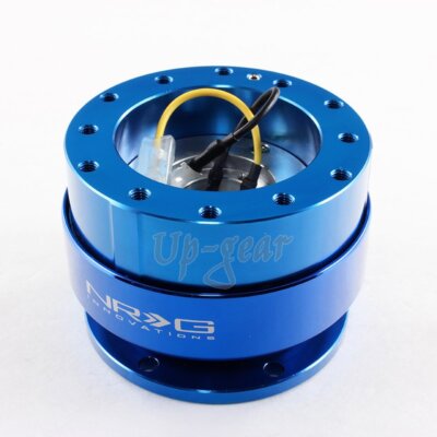 Blue NRG Aluminum Ball Lock 6-Hole Steering Wheel Gen 2.0 Quick Release Adapter