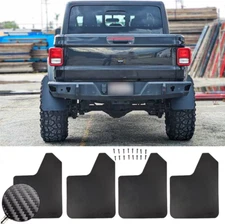 4X Mud Flaps Splash Guards Mudguards Mudflaps Carbon Fiber For Jeep Gladiator 