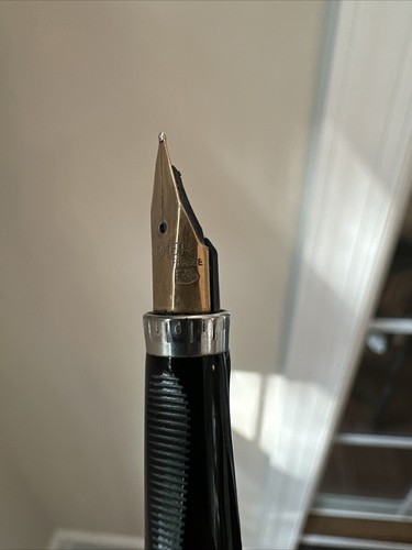 Vintage Parker 14K Gold 585 Fountain Pen Brown Marble with Case France - Picture 14 of 20