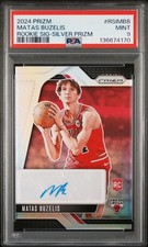 2024-25 Panini Prizm Matas Buzelis Rookie Signature Silver Prizm PSA 9 MINT Auto