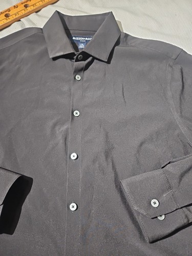 Mizzen Main Shirt Men XL Black Button Down Casual Leeward Performance Trim Fit - Picture 2 of 11
