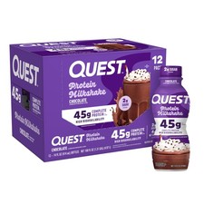 Quest Nutrition Chocolate Protein Shake, 45g Protein, 2g Sugar, 4g Net Carbs,...