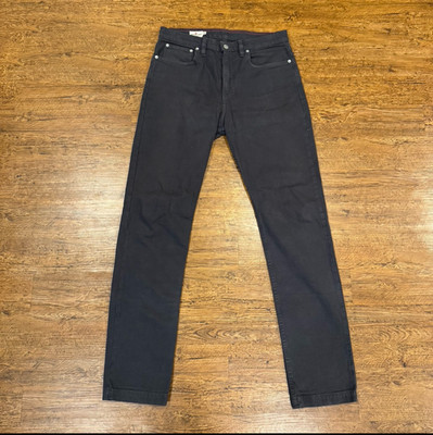 American Giant Gray Roughneck Straight Stretch Canvas Work Jeans Pants Men 32x34