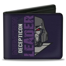 Bi-Fold Wallet Transformers MEGATRON DECEPTICON MASTER OF DESTRUCTION and Tank P