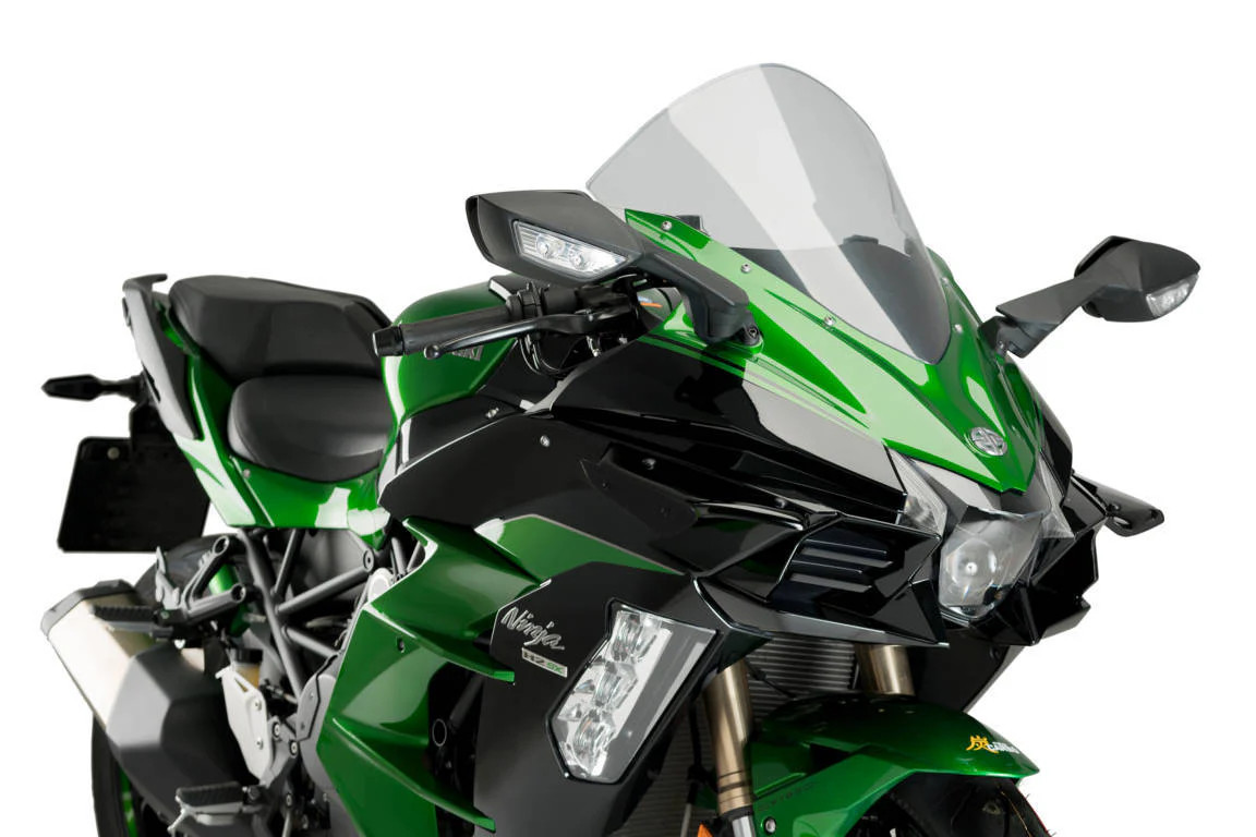 Puig Side Downforce Wings | Black | Kawasaki Ninja H2 SX 2018>2019