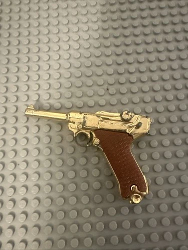 Vintage 1950s Gold Marx Miniature Toy Luger Pistol