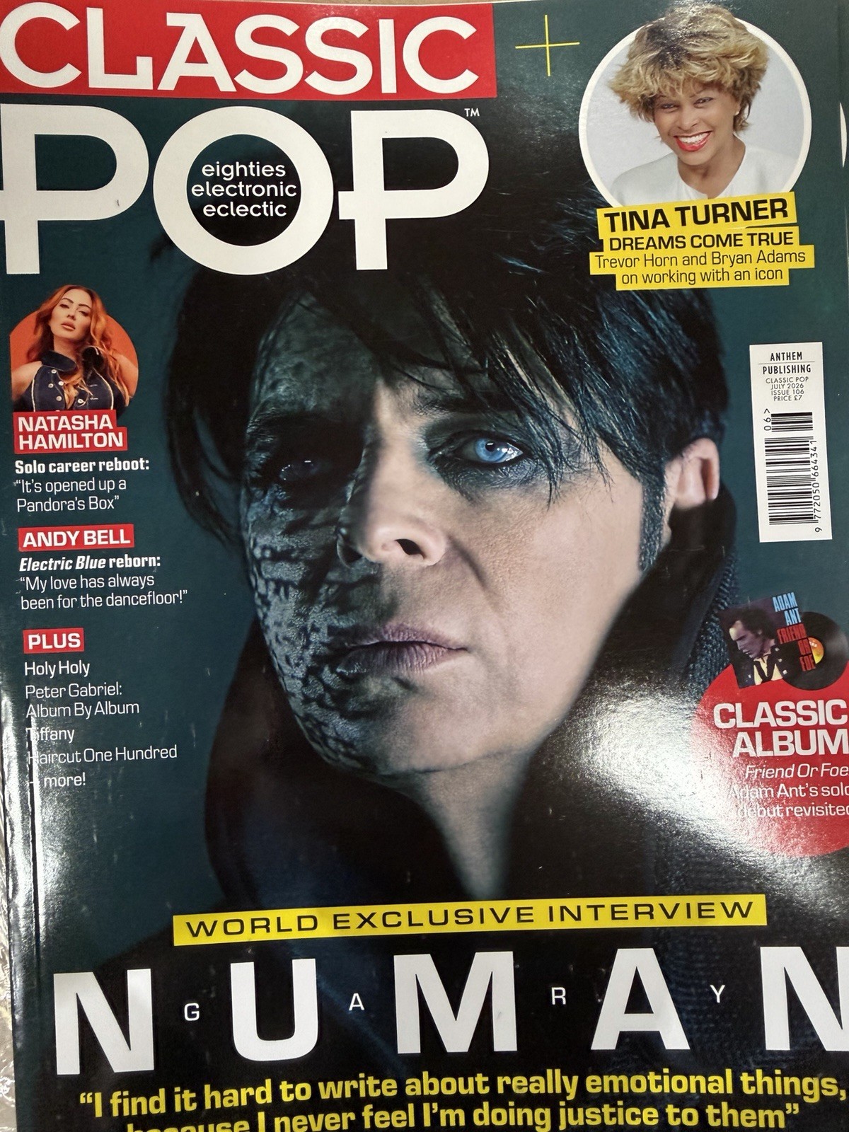 Classic Pop magazine July 2026 Gary Numan world exclusive interview +Tina Turner