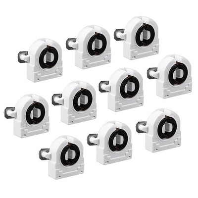 uxcell 10Pcs T8 Fluorescent Light Holder G13 Base Non-Shunted Tombstone White