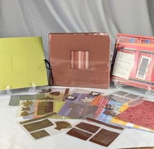Vintage Colorbok Scrapbook Album Kit Lot Metal Embellishments Paper QVC