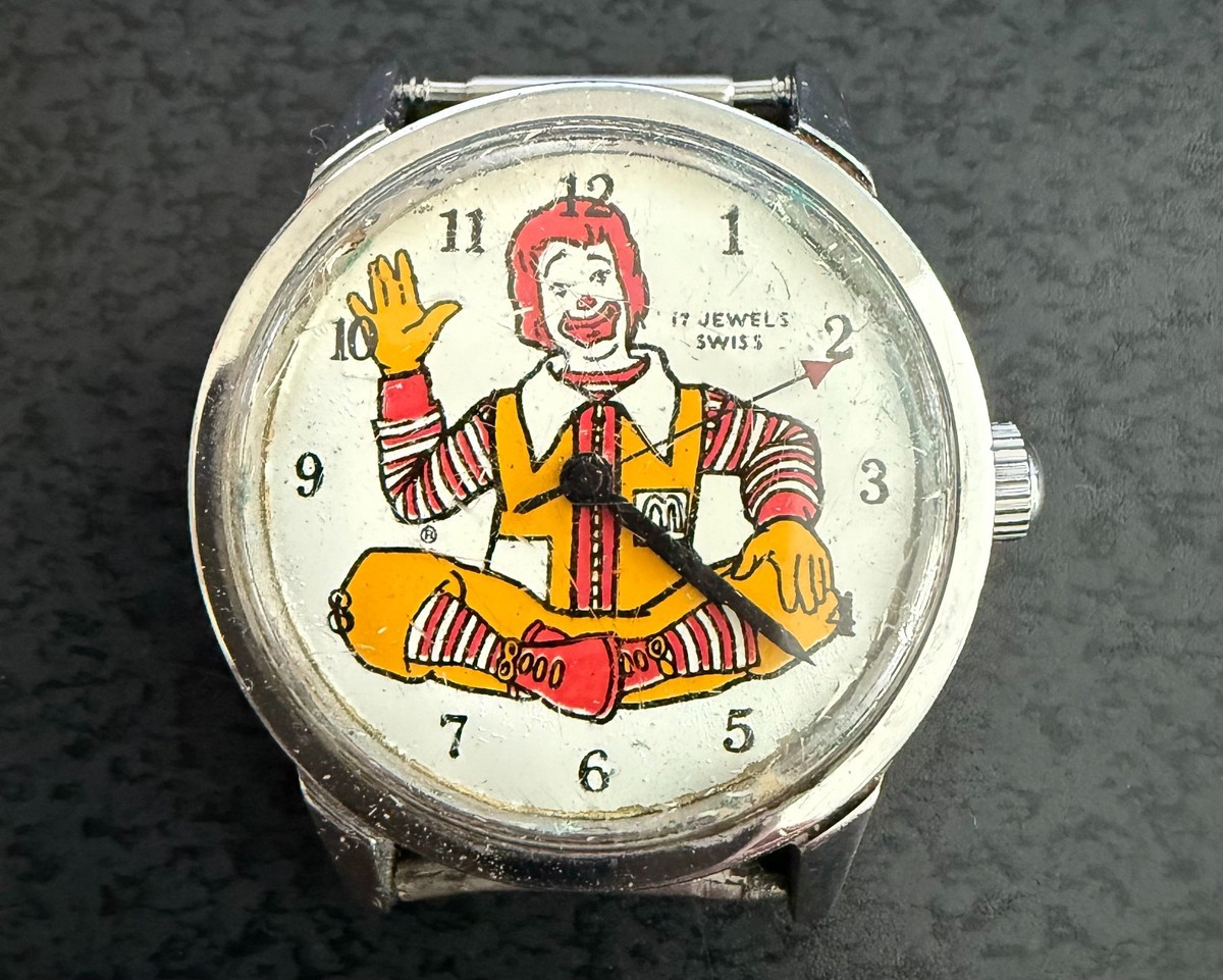Vintage Ronald McDonald Watch Swiss Made 17 Jewels #1318 | eBay