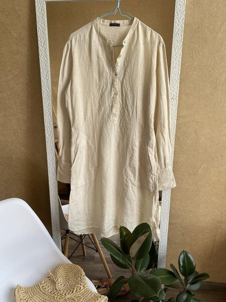 Women C.P. Company Dress Beige Linen 38 / M / 46