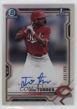 2021 Bowman Draft Chrome Pick Refractor /499 Jose Torres #CDA-JTO Auto 6a7