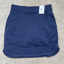 Peter Millar Skort Womens Small Alice Petal Hem Navy UPF 18" Stretch Golf