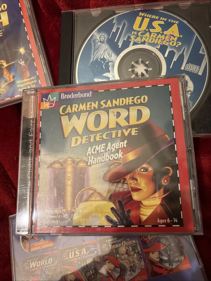 Lote de 4 CD educativos Where In The USA Carmen Santiago Foto 4 de 4