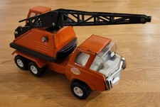 1970's Vintage Orange Pressed Steel Tonka Crane Truck 