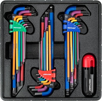 MAXPOWER Allen Wrenches Sets, 27-Piece Allen Key Wrench Set Includes SAE (1/6-