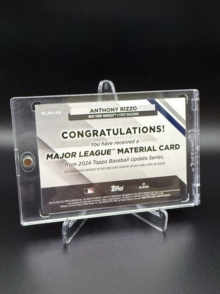 2024 Topps Update Series Anthony Rizzo Major League Materials MLMU-AR /50 - Image 4 of 4